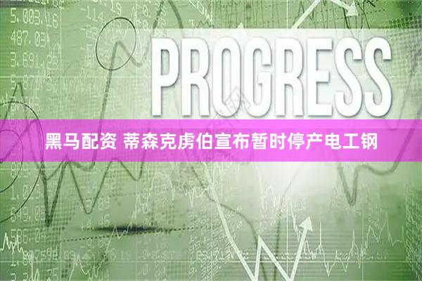 黑马配资 蒂森克虏伯宣布暂时停产电工钢