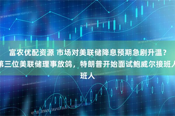 富农优配资源 市场对美联储降息预期急剧升温？第三位美联储理事放鸽，特朗普开始面试鲍威尔接班人